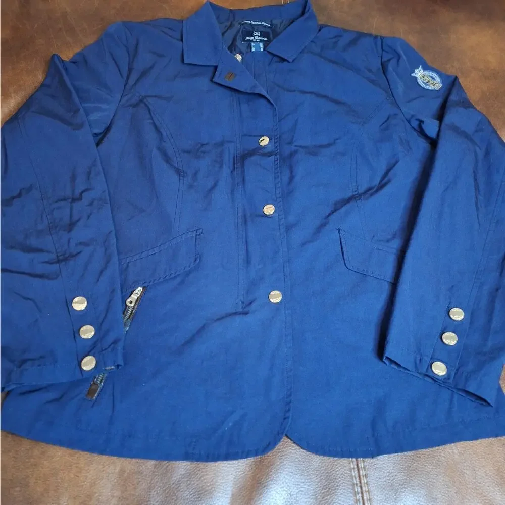 Horze Crescendo Blue Equestrian Show Jacket Competition Coat Women's US 10 EU 40